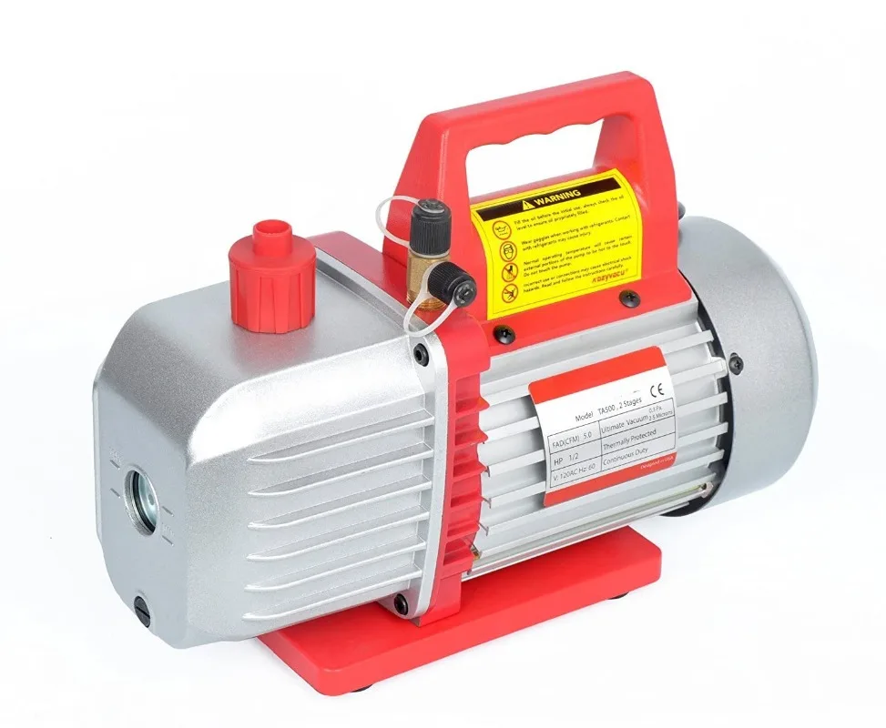 

Stage HVAC Vacuum Pump, 5.0 CFM - Ideal for AC Repair Tools, Car AC Vacuum Pump, AC Vacuum Pump Kit, and Recovery Machine H
