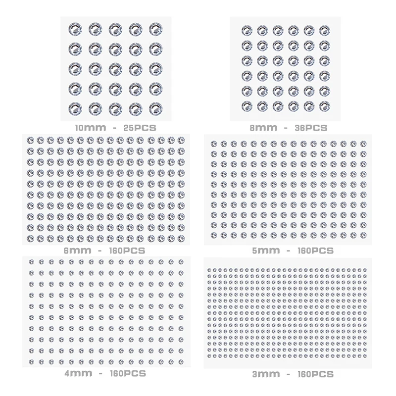 Auto-adesivo Face Hair Gems Sticker, Strass Crystal Sticker, Body Jewels Sticker, Makeup Crafts, Home Decor