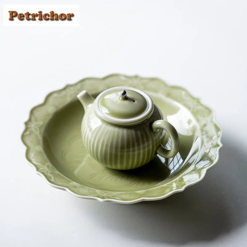 

125 мл Yue Kiln Secret Color Glazed Чайник Винтажный чайник для заварки чая Чайник с шариковым отверстием Китайский чайный сервиз с подшипником