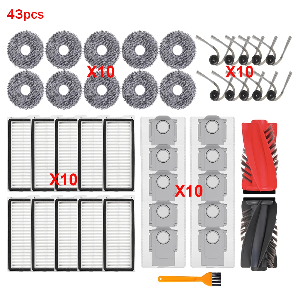 Filter Mop Doek Zijborstelzakken Voor Roborock Qrevo Curv/Qrevo S5V/Qrevo Curv S5X/Qrevo C/Qrevo C Pro/Qrevo CurvC/P20 PRO Vacuüm