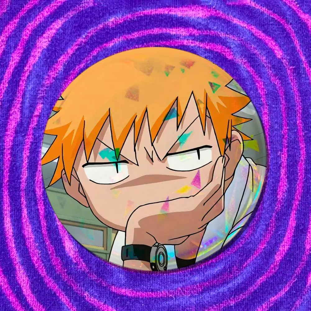 For Bleach Sosuke Aizen Ichigo Kurosaki Enamel Pin Badge Round Metal Button Brooch Backpack Ita Bag Pins Gift Custom