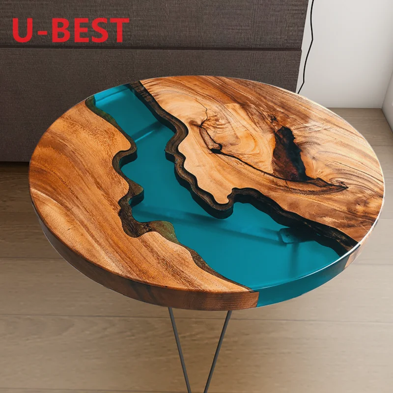 U-BEST Elegant Hairpin Table Legs Nordic Style Table River Base Living Room Coffee Dining Wood Table Resin Epoxy