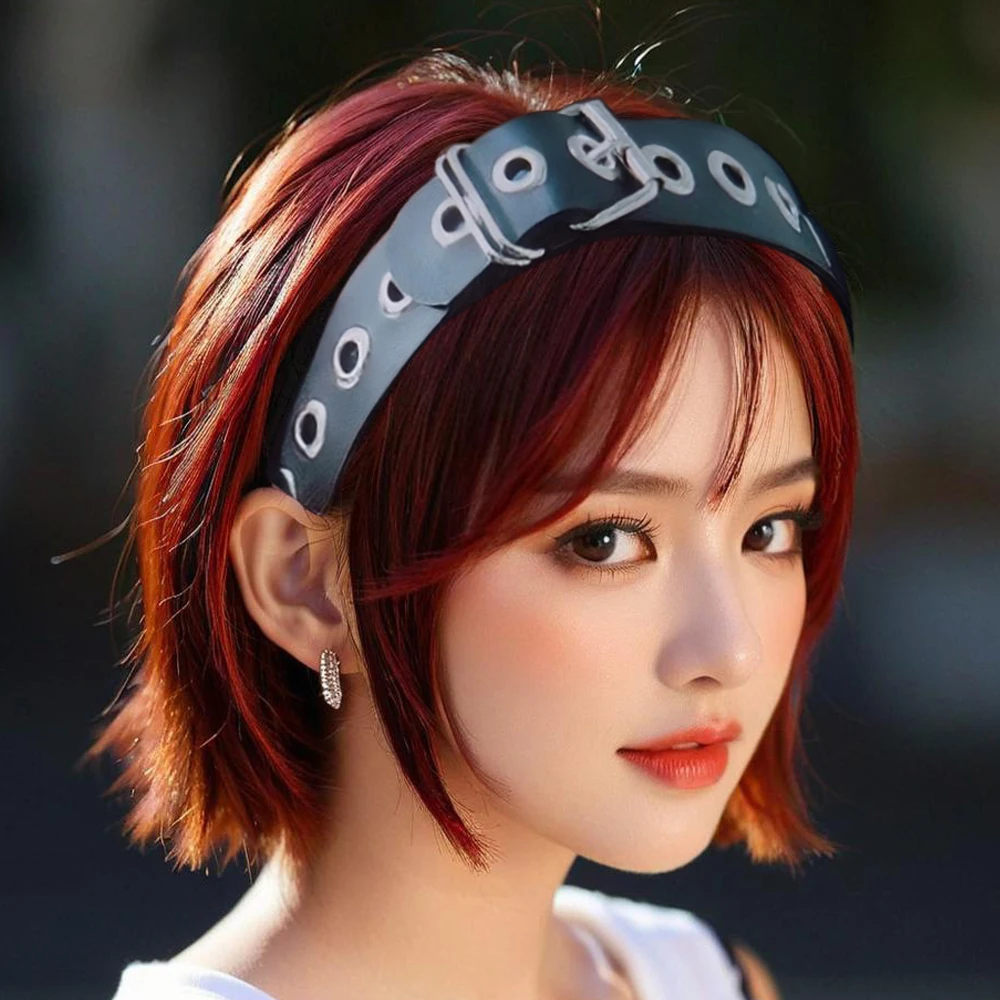 

Панк-готическая повязка на голову с заклепками, модная повязка для танцев в стиле Y2K, подарок для вечеринки, круглая повязка с заклепками
