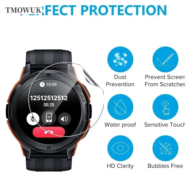 

For OUKITEL BT10 Tempered Glass Screen Protector Watch Film HD Clear 9H Anti-Scratch Accessories