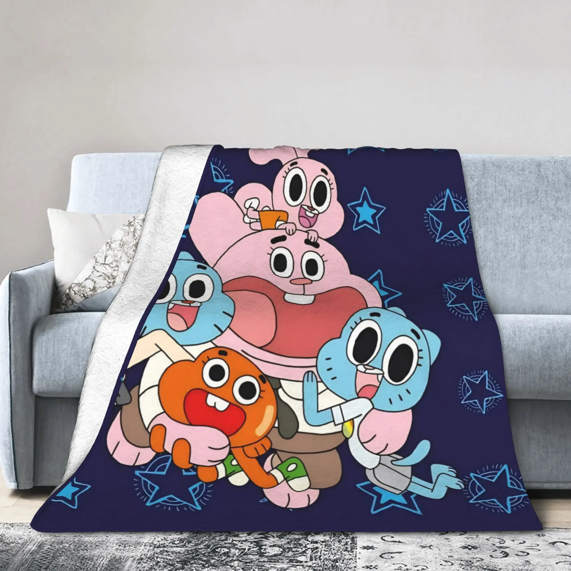 Anaise Gumballs Darwins Blanket Amazings Gumballs Plush Funny Warm Throw Blanket for Home Summer
