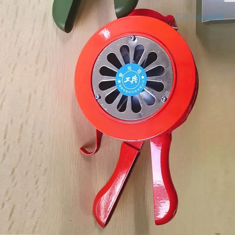 Portable Hand Crank Alarm With Fixed Bracket, Manual Buzzer Siren For Fire And Air Defense Drills, Emergency Warning Device