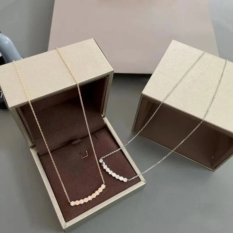 

Серебро S925, французские романтические украшения, женское свадебное ожерелье, шестиугольный сотовый дизайн. Модный праздничный подарок. Свадебные аксессуары