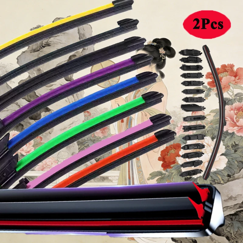 

Для Chevrolet Malibu XL MK9 2016-2022: Резиновые щетки стеклоочистителя (дворники) с U/J-образным креплением, аксессуары