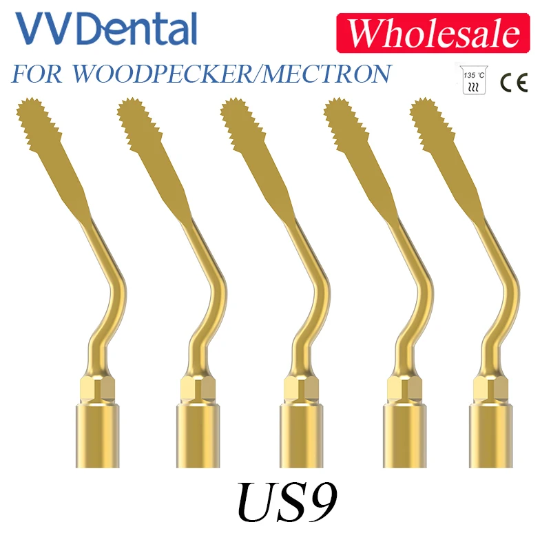 VVDental Dental Piezo Chirurgia Końcówka US9 Skaler Implant Końcówki rury wydechowej dla Mectron, EMS, Woodpecker Cutter Narzędzia do kości