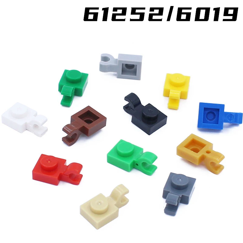 Rainbow Pig MOC Particles 6019 61252 Plate Modified 1 x 1 with U Clip Building Blocks Parts DIY Compatible Educational Tech Toys