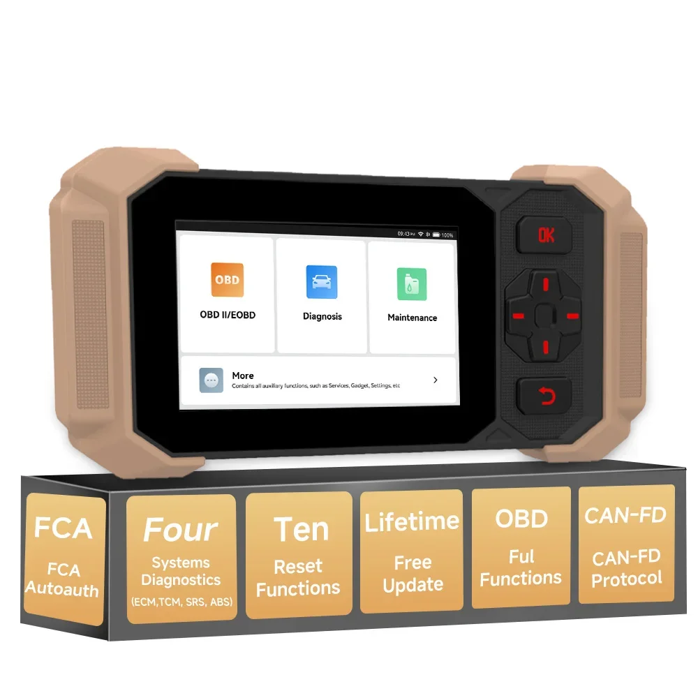 THINKCAR ThinkScan 641 OBD2 Code Scanner All 4 System Diagnosis 10 Special Resets Lifetime Free Update ECU ABS EPB SRS Engine