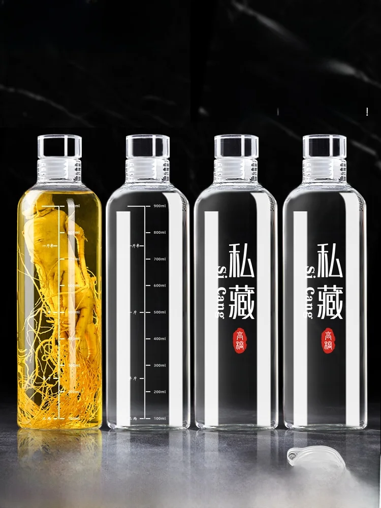 

Высококачественная стеклянная бутылка для вина, пустая бутылка для хранения белого вина, контейнер для хранения алкоголя и продуктов, кухонный контейнер для хранения