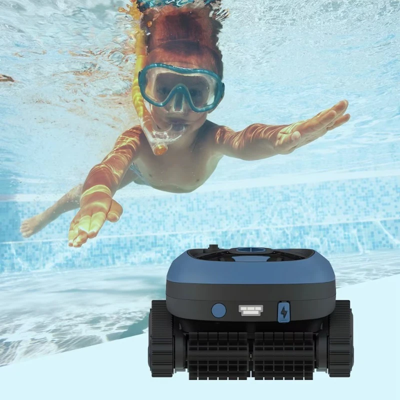 Inteligentny, automatyczny, bezprzewodowy, ładowalny robot czyszczący do podłóg i ścian, skimmer do basenów, odkurzacz robotyczny do basenów.