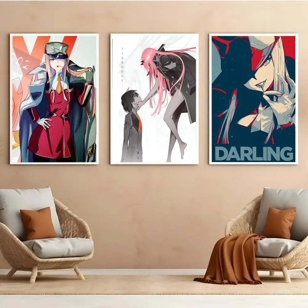 Zero Two Poster Aesthetic HD PVC Wall Art - Waterproof Wear Resistant For Home Hotel Bar
