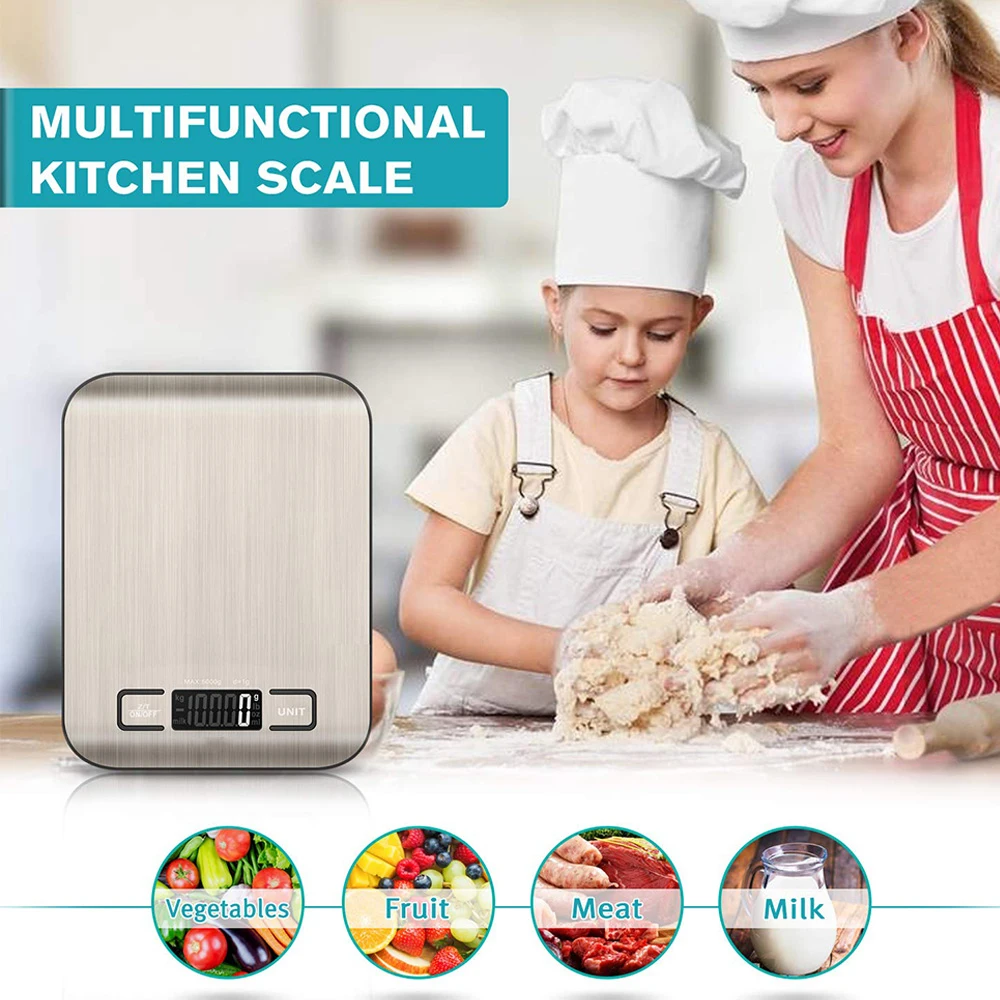 Scala digitale da cucina 5/10KG Bilancia da cucina ad alta precisione Bilancia da caff￨ Bilancia elettronica Gioielli Baking Weight Digital Scale