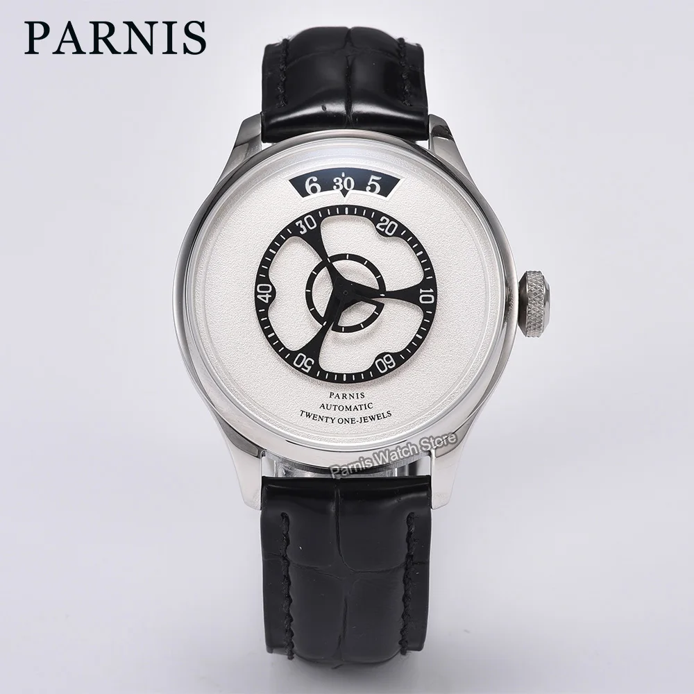Parnis 41mm 5ATM Wristwatch Sapphire Glass 12 Hours Show Automatic Stainless Steel Case Men Watch