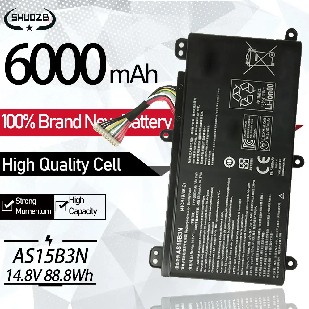 

New AS15B3N Battery For Acer Predator 17 15 G9-591-713C 17 G9-792-72S6 Predator 21X GX21-71 G9000 17X GX-79 G5-79 G5-793 G9-591