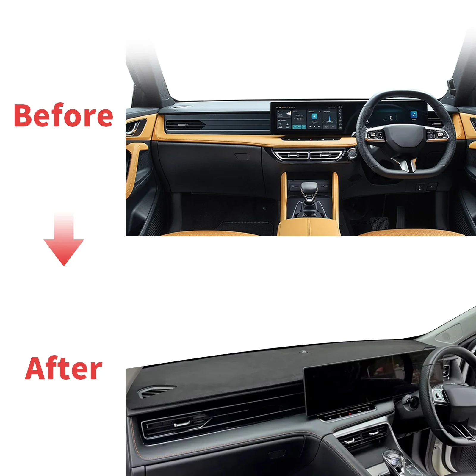 fit for MG HS EHS 2024 2025 2026 PHEV Perfect Fit Dashboard Mat Sun Protection Anti‑Reflection Cover Dash Pad Accessories