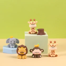 Jungle Safari Animal Cake Decoration Lion Giraffe Monkey Elephant for Baby Shower Cake Decorations First Birthday Party Gift