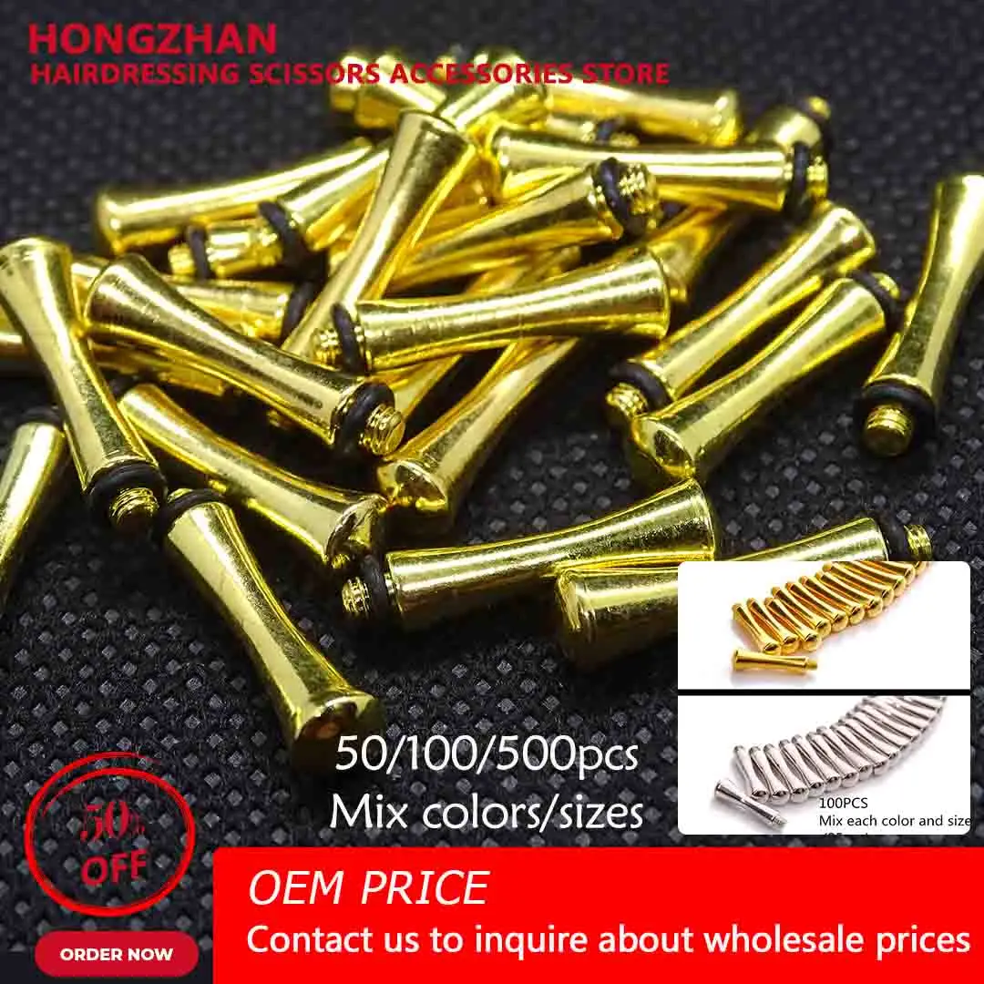 

HONGZHAN Removable Finger Rest FOR Hairdressing Scissors Accessories 50pcs/100pcs/500pcs M3.0/2.5*0.5mm Tail Salon Shear Parts