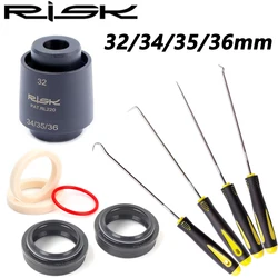 32/34/35/36mm MTB Bike Fork Seal Wiper Tool Set Bicycle Suspension Oil Seal Driver Installation Tools Dust Seal Oil Sponge Kit