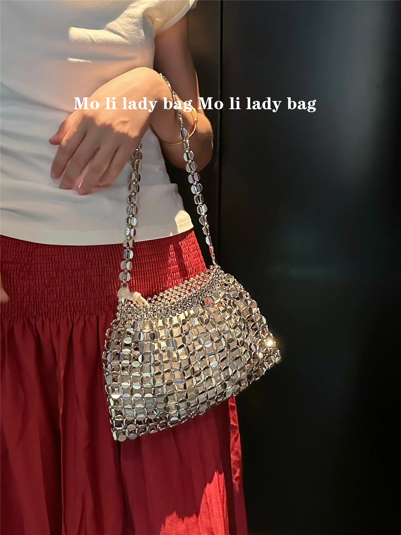 Silver Sequin Hollow out Handb - Luxury Bags For Young Women review and price
