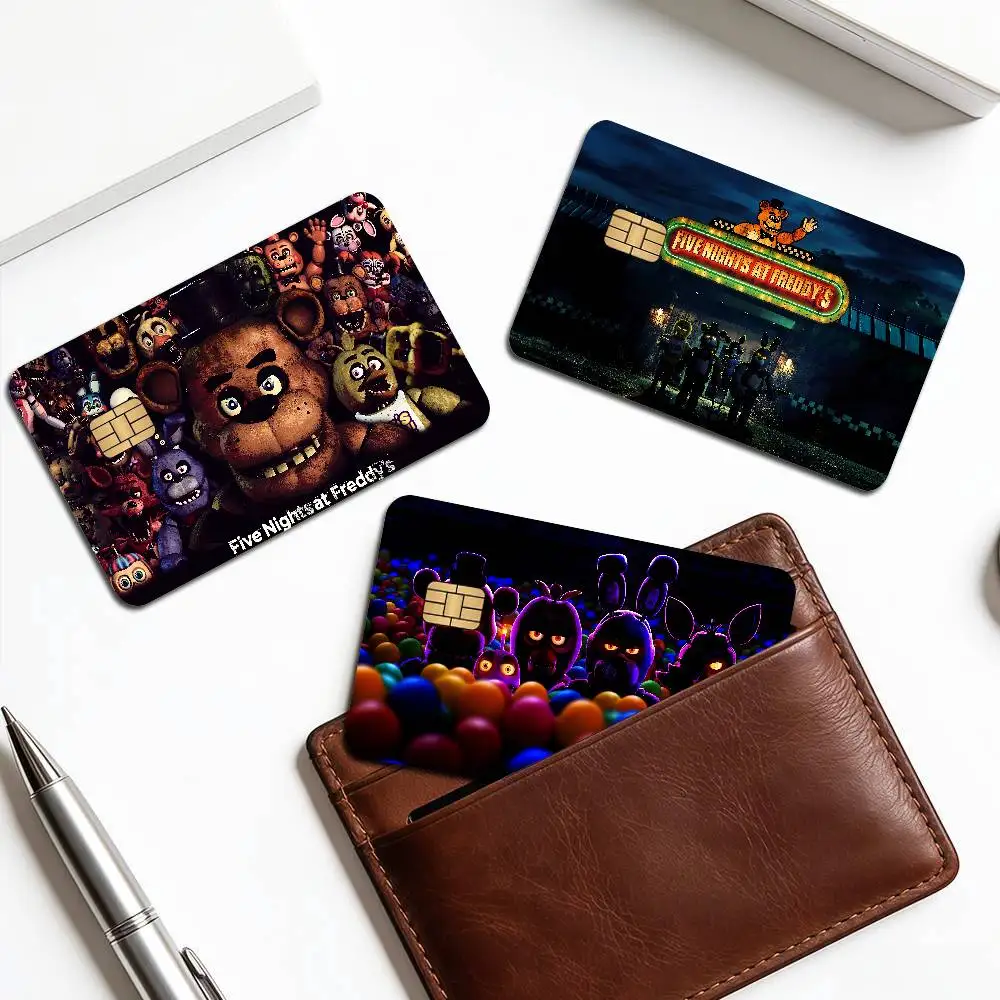 Movie Five N-Nights At F-Freddys Game Anime Sticker Film Skin Cover Case for Small Large No Chip Debit Credit Card Front Side