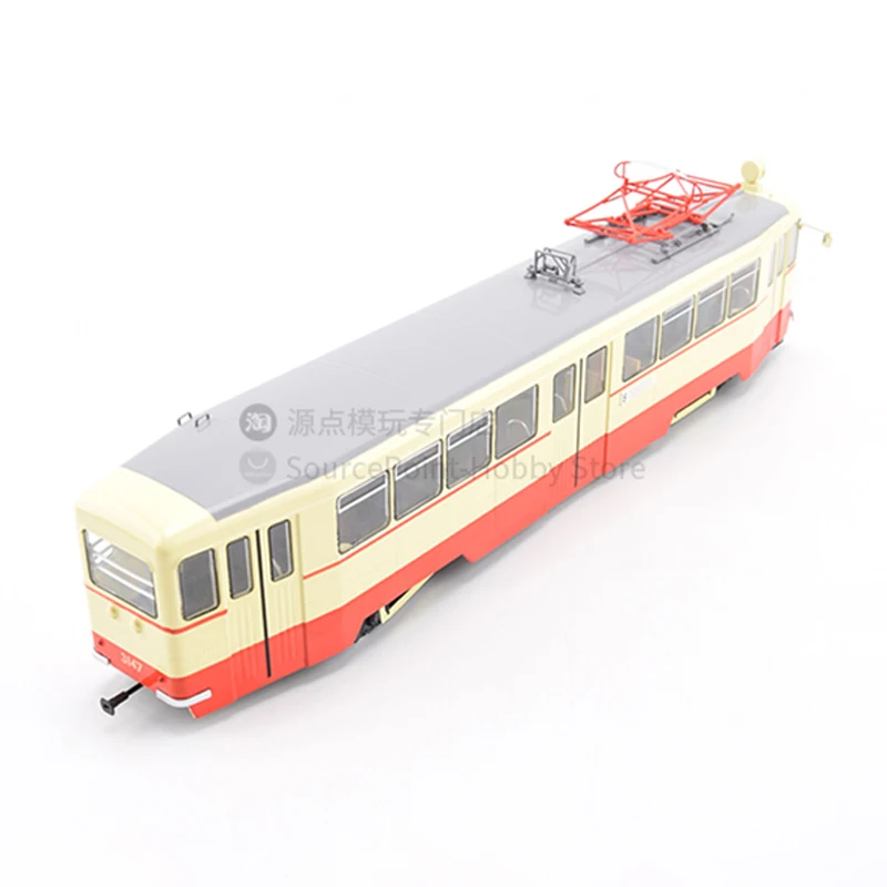 1:43 Scale Diecast Alloy Russian LM-49 Tram Bus Toys Cars Model SSM4075 Nostalgia Classics Adult Souvenir Gifts Static Display