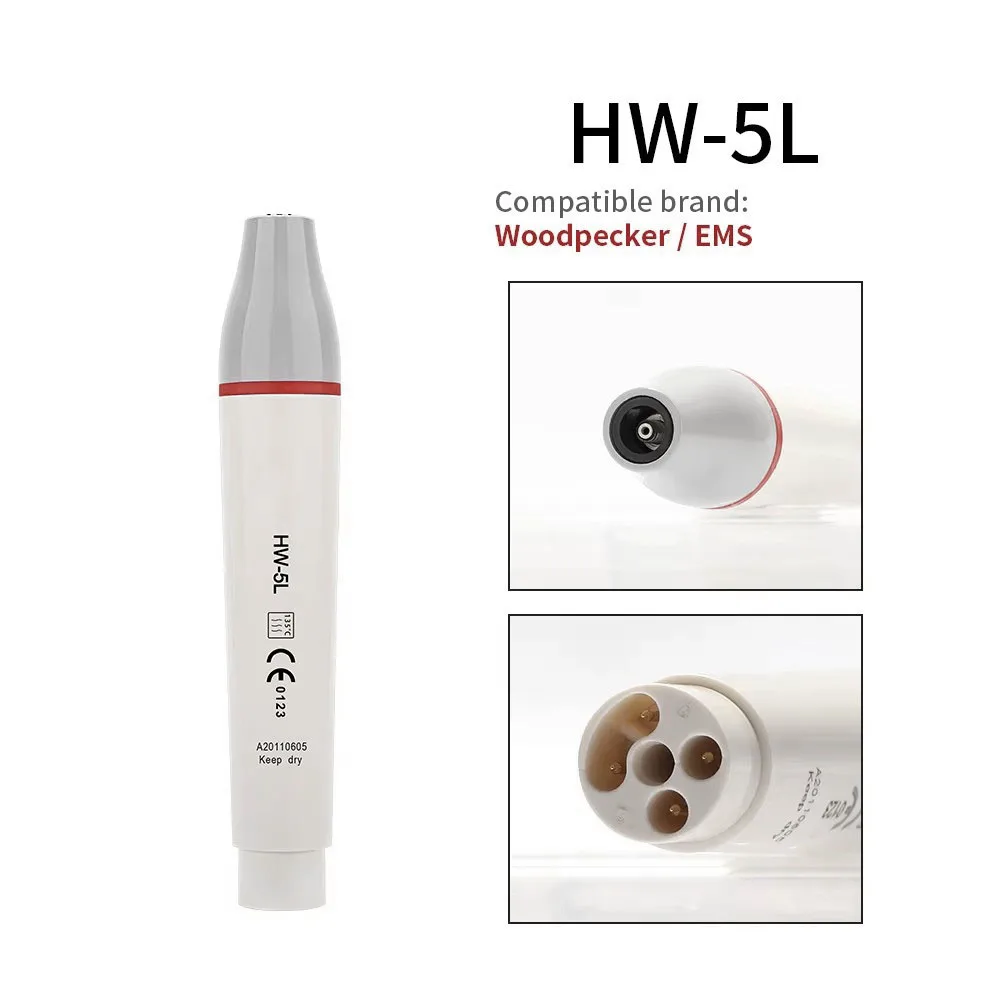 HW-5L Dental Ultrasonic Scaler Handpiece with LED for Woodpecker / EMS Detachable Piezo Scaler Handpiece teeh cleaning