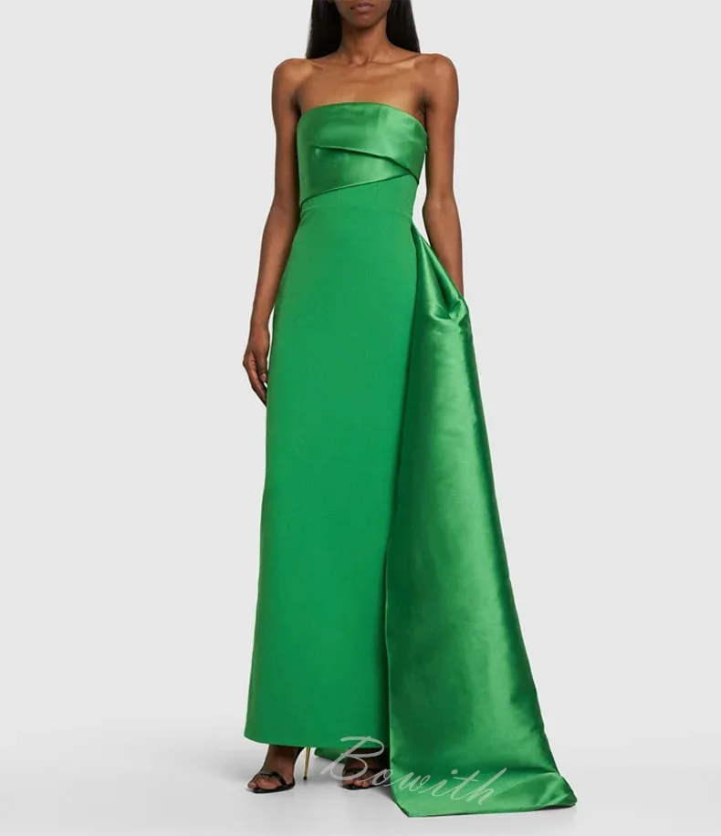 Bowith Pink Strapless Prom Dresses Long Mermaid Wedding Dress for Guest 2025 Latest Design of Evening Dress Graduation Gowns