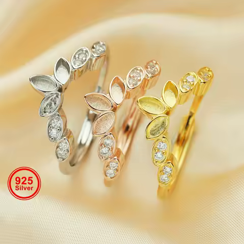 Keepsake Breast Milk Resin Marquise Bezel Ring Settings,Stackable Solid 925 Sterling Silver Ring,2x3.5MM Marquise Bezel 1294664