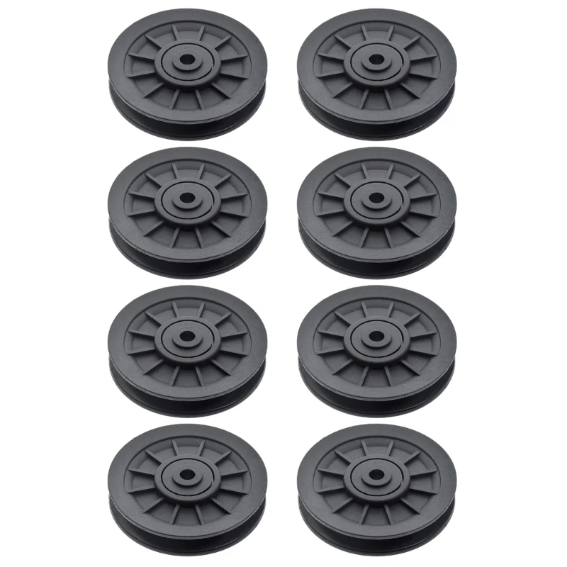 

8Pcs Nylons Bearing Pulley Wheel Round Fitness Pulley Wheel Bearing Replacements Gym Equipment Part Fitness Equipment