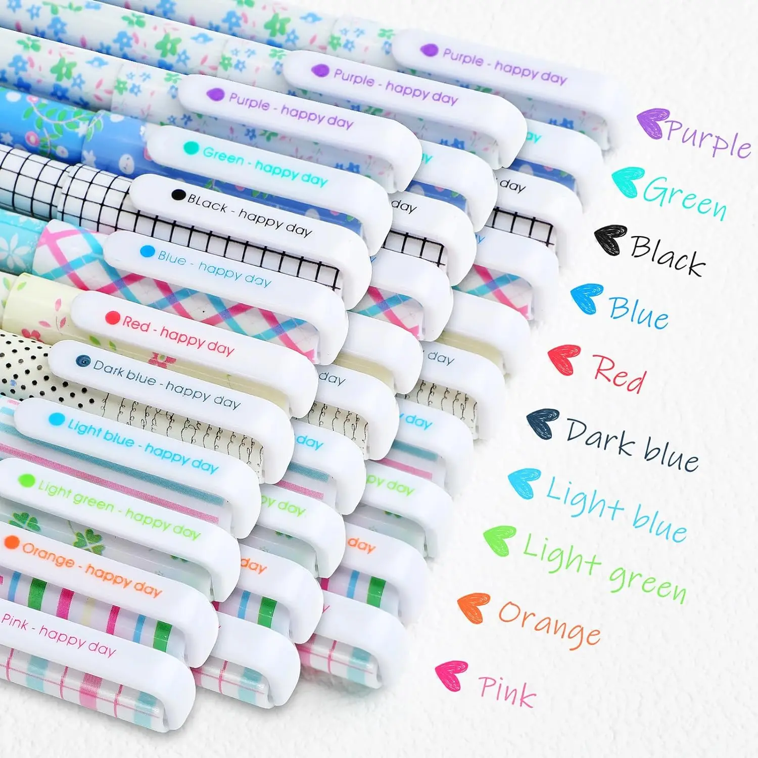 36 Pcs Gel Ink Pens 0.5 Mm Fine Point Rollerball Pens Colors Note Taking Writing Journaling Planning and Drawing