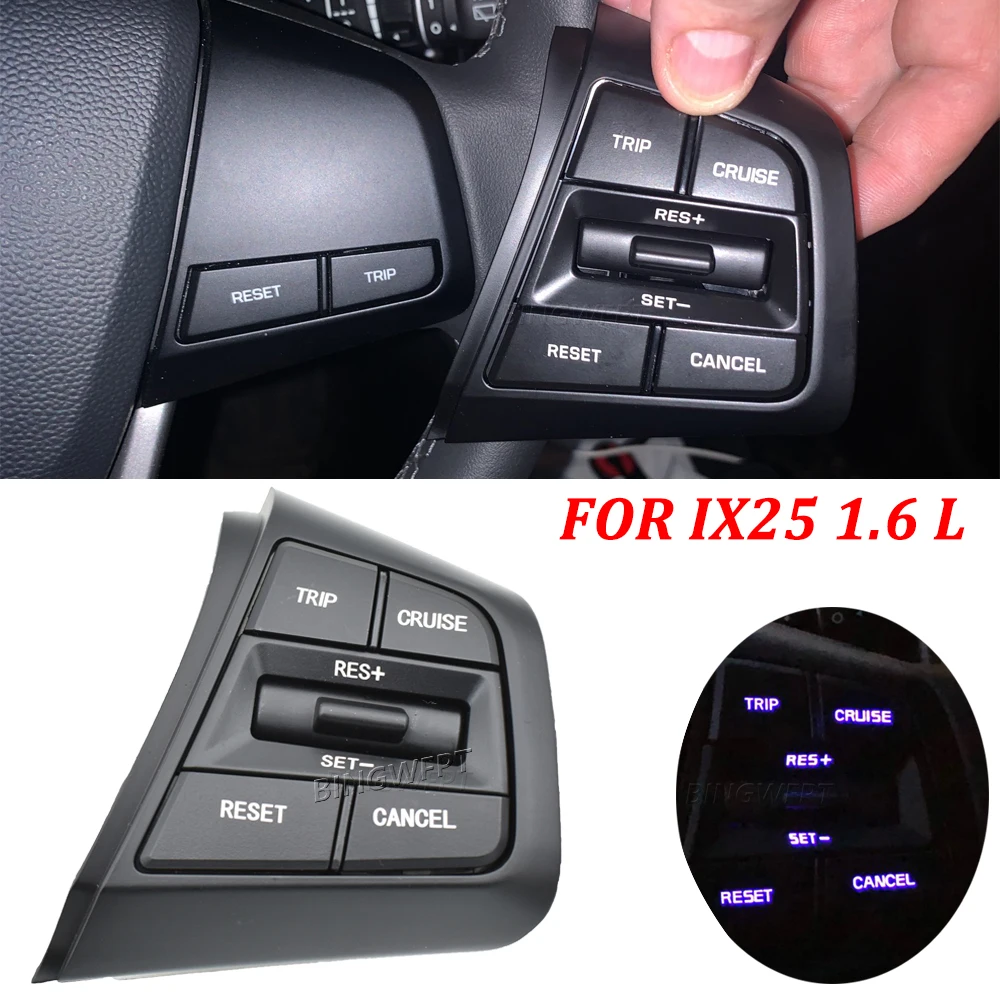 Right Side Steering Wheel Cruise Control Buttons Remote Control Volume Button For Hyundai ix25 (Creta) 1.6L 2015-2019