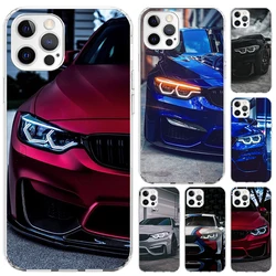 Blue Red Car for B-Bmw Phone Case for Iphone 16 15 14 13 12 Mini 11 Pro Max 16E X XS XR 7 Plus 8 SE 2020 Soft Funda Print Shell
