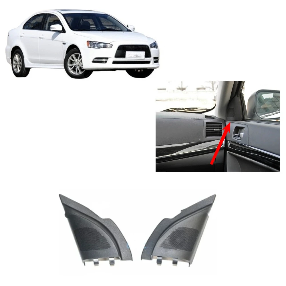 1 Piece Front Door Triangle Board for Lancer CX CY CZ 7221A223 Trim Door Sash Speaker Tweeter Pillar A Trumpet Cover for Evo