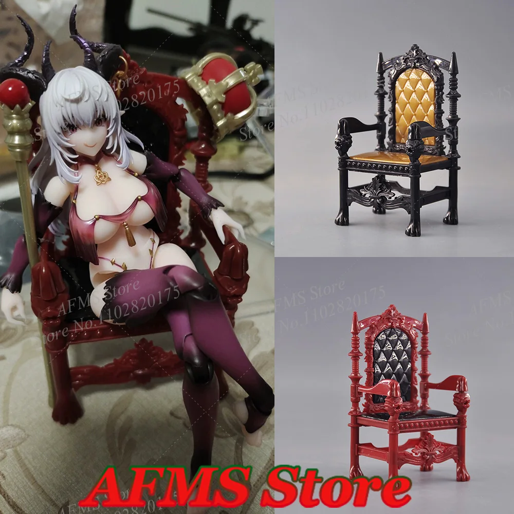 Figura coleccionable a escala 1/12, trono, silla King Queen, accesorio de escena para casa de muñecas, traje móvil de 6 ", muñecas soldado para niña