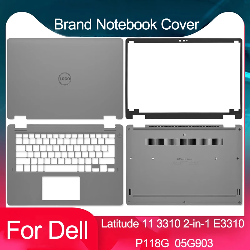 New For Dell Latitude 3310 2-in-1 E3310 P118G Laptop LCD Back Cover Palmrest Bezel Bottom Case Bottom Cover 01H539 0V6GPD 05G903