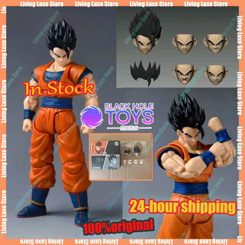 En Stock, juguetes con agujeros negros, cabeza de Son Gohan esculpida, Dragon Ball Mystic Ultimate, accesorios para cabeza de Son Goku, figuras de acción de Anime