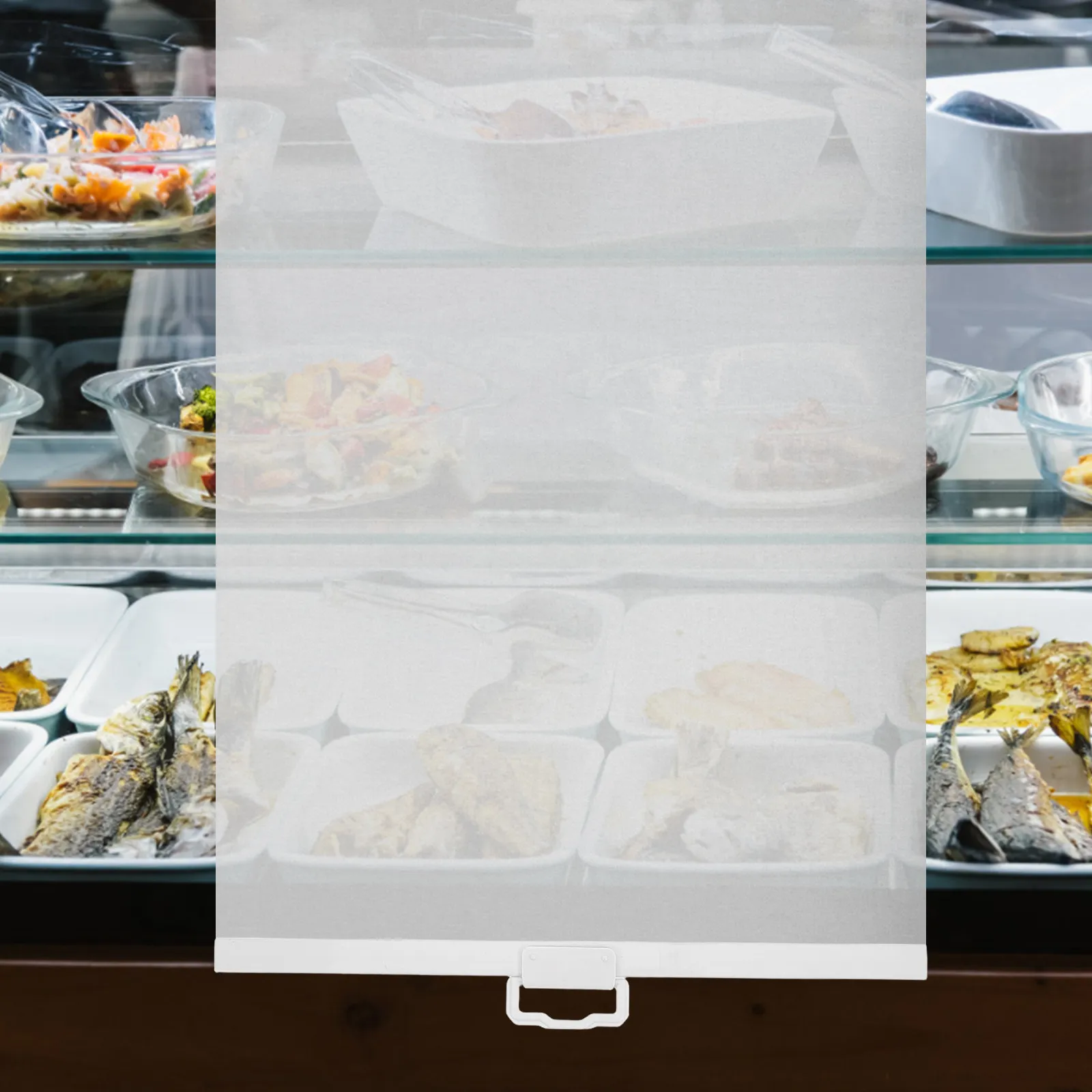 PVC Thermal Insulated Roller Shutters Curtain 7IN 84FT Commercial Refrigerator Display Cooler Strip Door