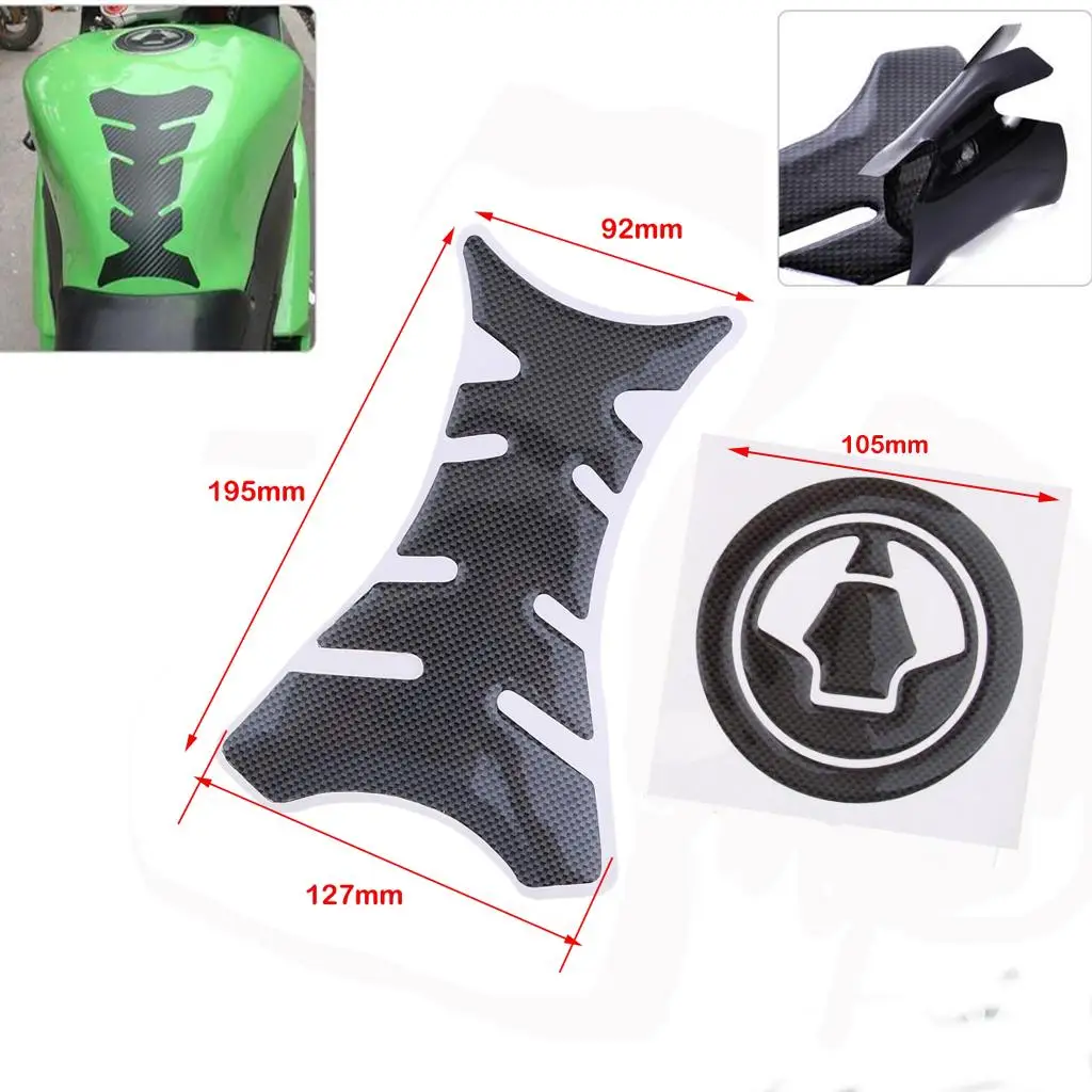 

Motorcycle Carbon Fiber Fuel Tank Pad Gas Protect Stickers