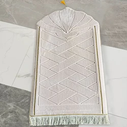 Travel Soft Muslim Carpet Collectible Area Rugs Floor Carpet Blanket Foldable Prayer Mat for Birthday Office Eid Ramadan Islamic