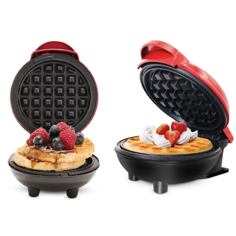 الولايات المتحدة التوصيل المحمولة صانع الوافل الكهربائية الصغيرة غير عصا عموم سهلة التنظيف للأطفال الإفطار محمصة آلة كعكة البيض ساندويتش