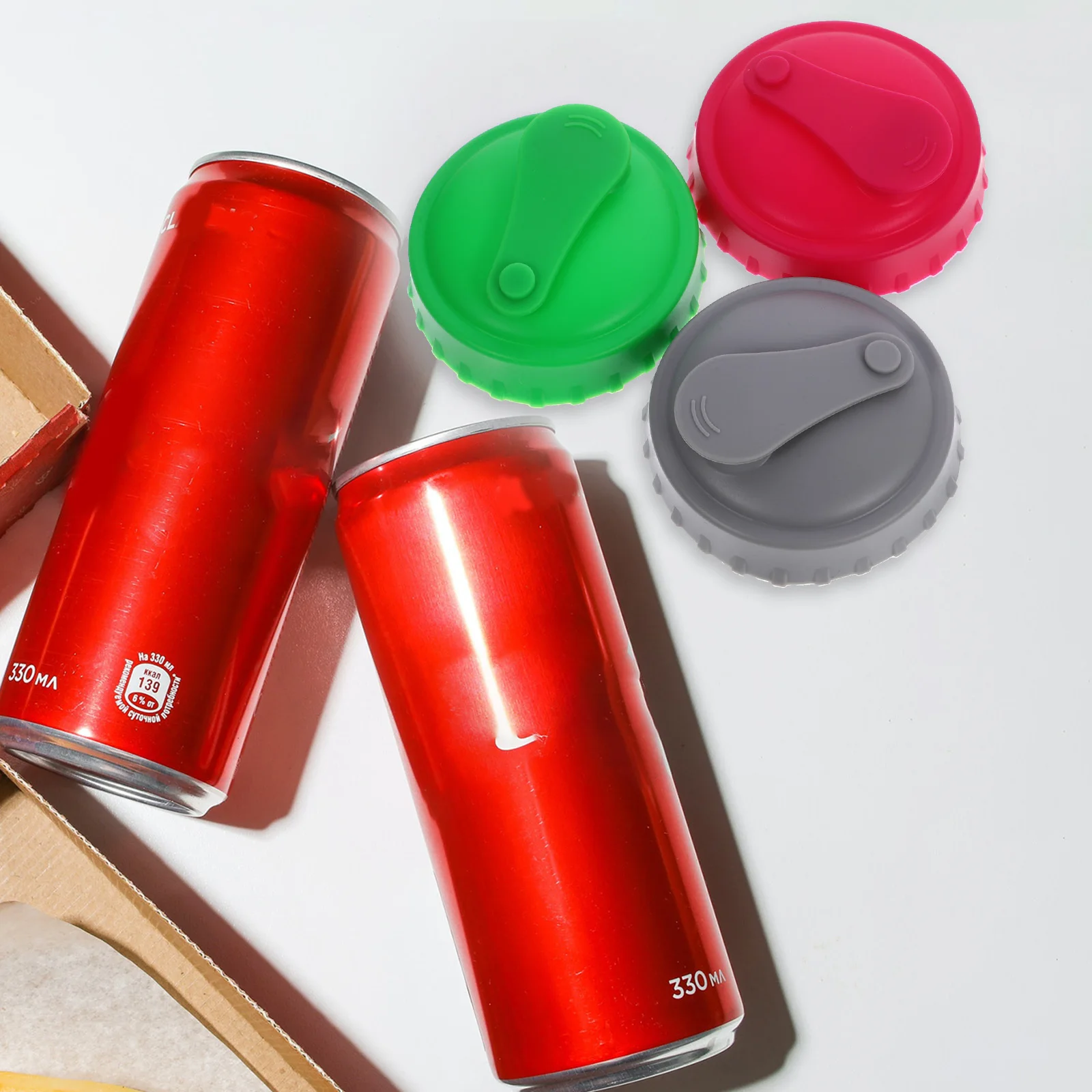 

3Pcs Reusable Silicone Can Covers Variety of Colors for Identifying Personal Cans and Bottles Protector Drink Can