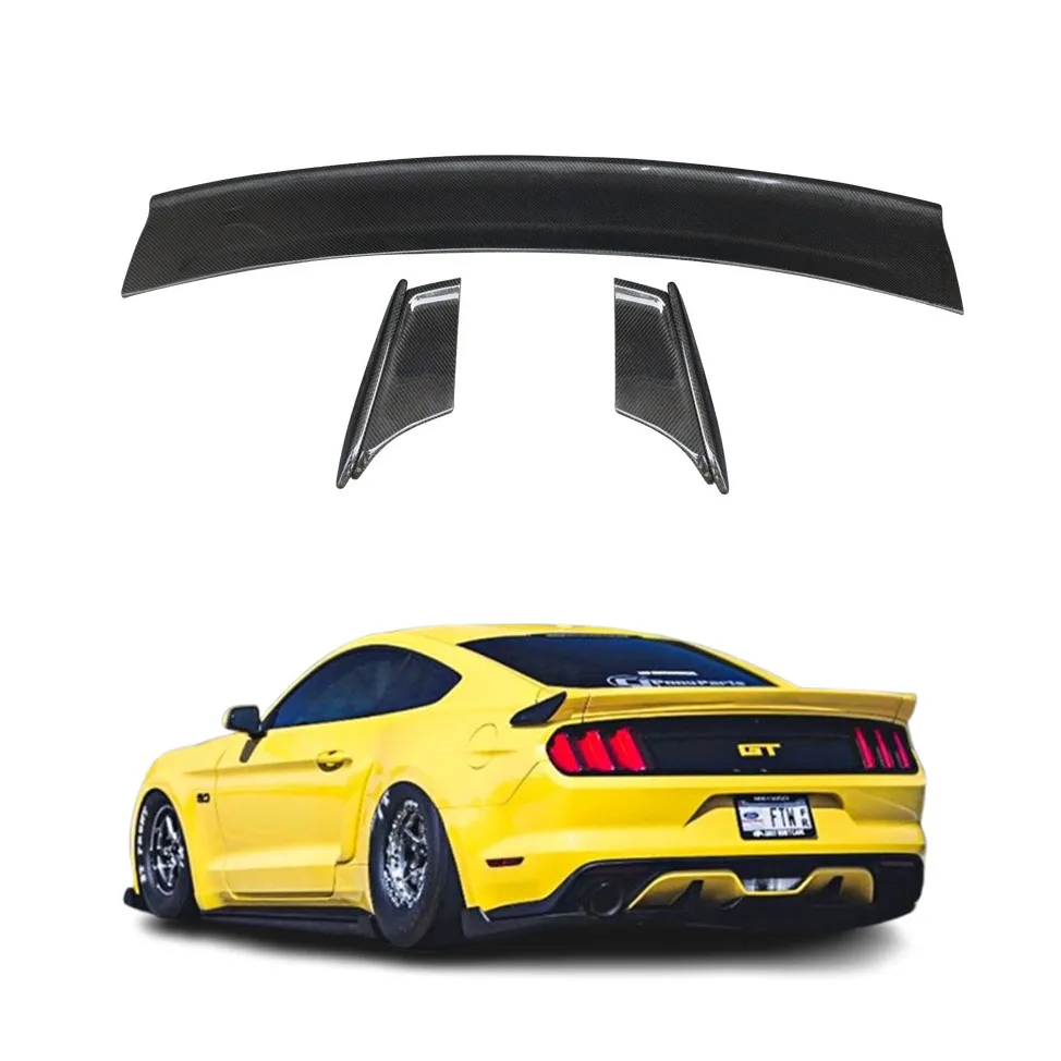 

High quality Body kit for 15-up Ford Mustang upgrade carbon fiber Spoiler Perfect Fit Tail wing Mustang Spoiler car accessories
