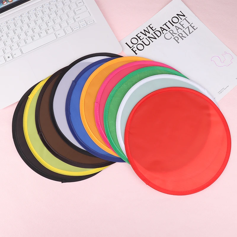 1PC Portable Collapsible Flying Disk Colorful Pocket Foldable Flying Disc Fans For Party Favors Summer Outdoor Children Game Toy