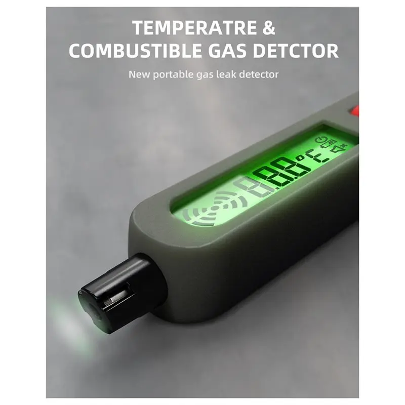 [NEW A09R!】 Portable Rechargeable Carbon Dioxide And Combustible Gas Detector Natural Gas And Coal Gas Leak Alarm Temperature Ga