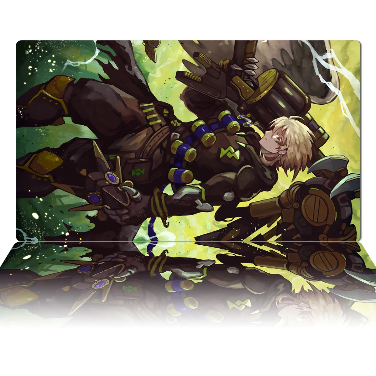 YuGiOh Mat Tri-Brigade Shuraig The Ominous Omen TCG CCG Card Game Board Game Mat Anime Mouse Pad Rubber Desk Mat with Zones Bag