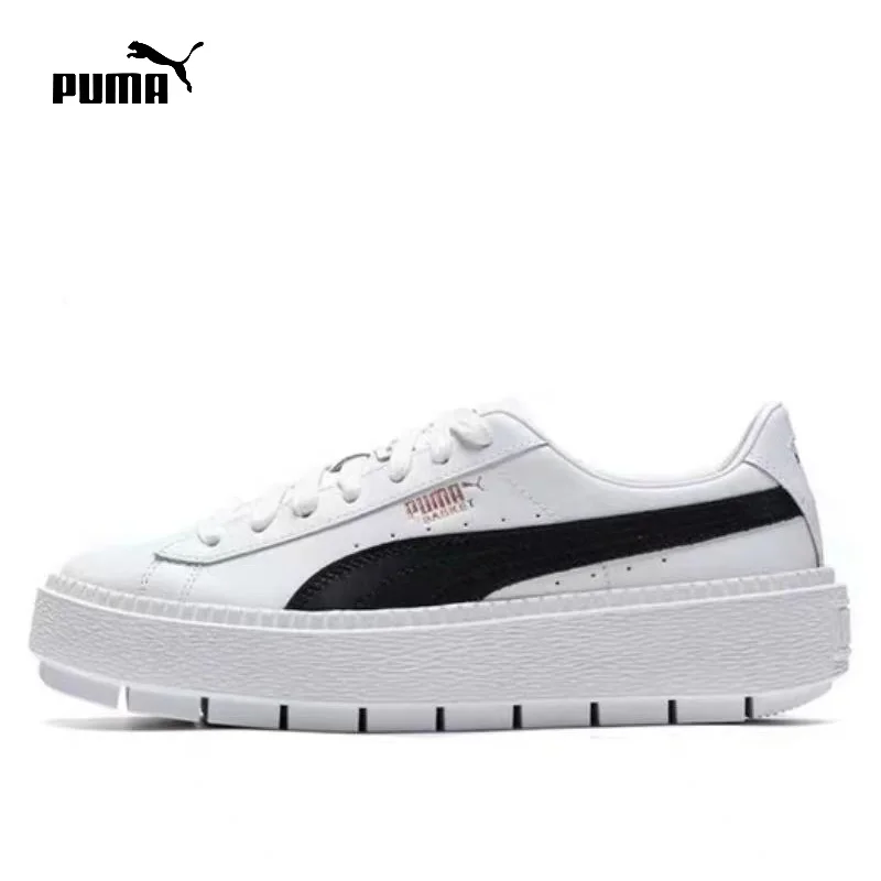 

PUMA Platformm Trace Luxe retro casual low top board shoes with sponge sole for women