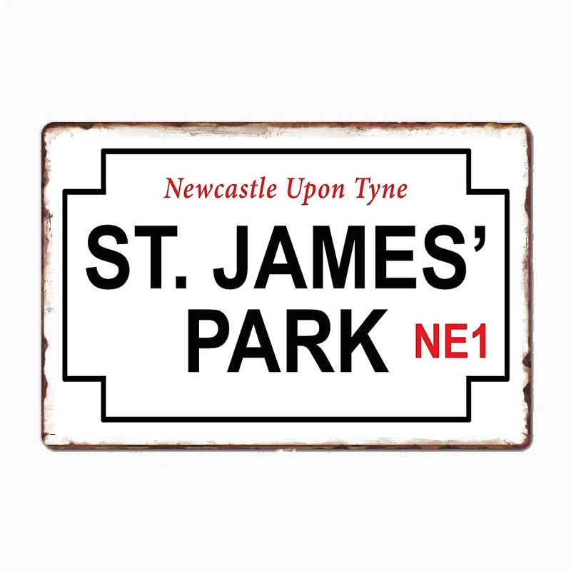 

St James Park Street Sign Metal Club Custom Indoor Wall Tin Sign Room Decor Home Decor